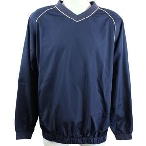 FOOTJOY F3 Blue V-Neck Pullover Golf Windbreaker Polyester Jacket‎ Size L